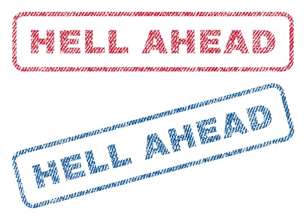Hell Ahead Textile Stage — стоковый вектор