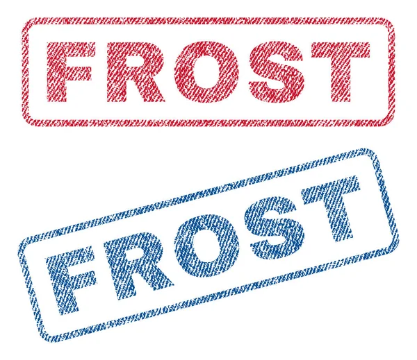 Frost Textile Stamps — Stock Vector