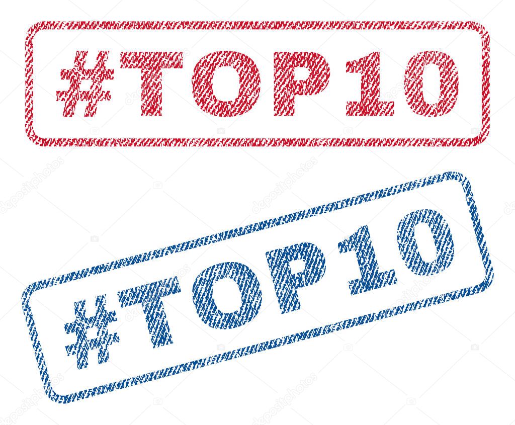 Hashtag Top10 Textile Stamps