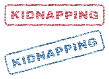 Adam kaçırma Tekstil pullar