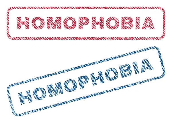 Homophobia Textile Stamps — Stock Vector