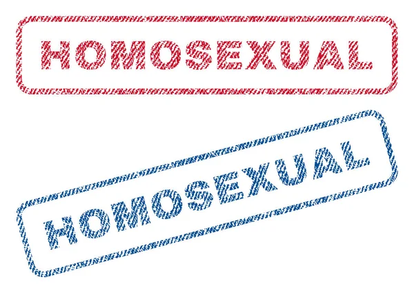 Homosexuální textilní razítka — Stockový vektor