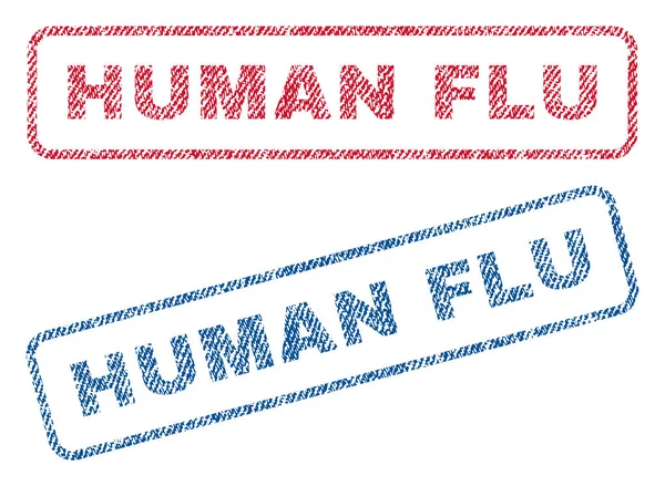 Textilstempel für die menschliche Grippe — Stockvektor