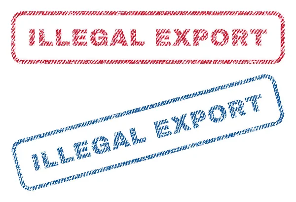 Sellos textiles ilegales de exportación — Vector de stock
