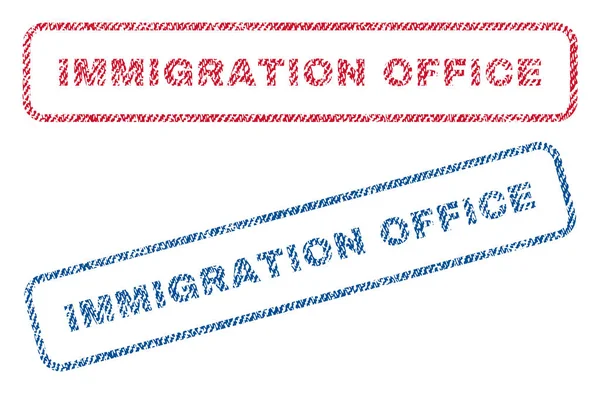 Oficina de Inmigración Textil Sellos — Vector de stock