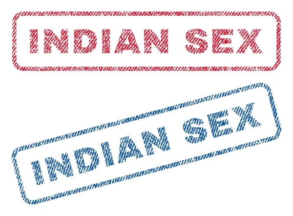Sexo indiano Têxtil Selos — Vetor de Stock
