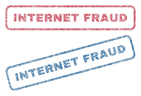 Fraude en Internet Sellos textiles — Vector de stock