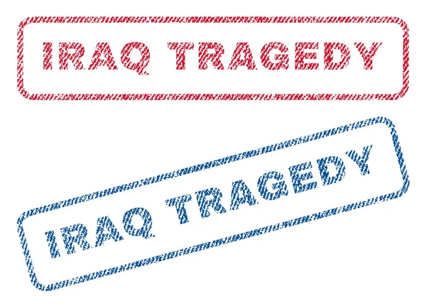 Irakische Tragödie mit Textilmarken — Stockvektor