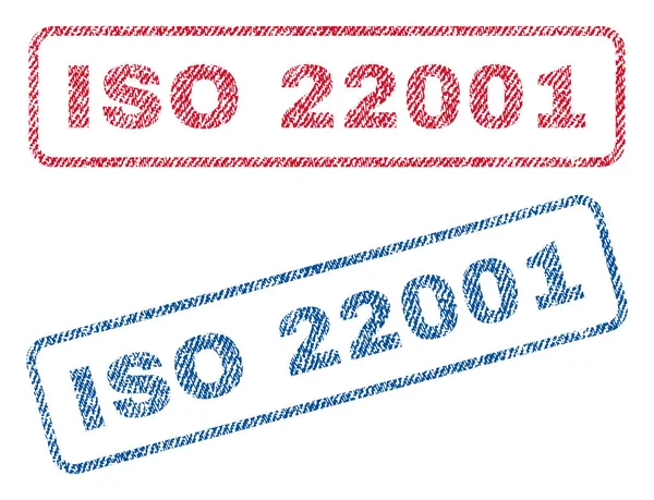 ISO 22001 textilní razítka — Stockový vektor