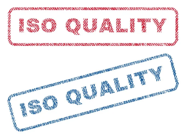 ISO kvalitní textilní razítka — Stockový vektor