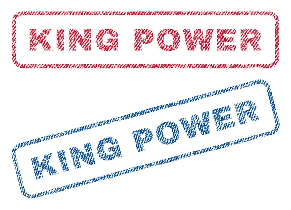 King Power textil frimärken — Stock vektor