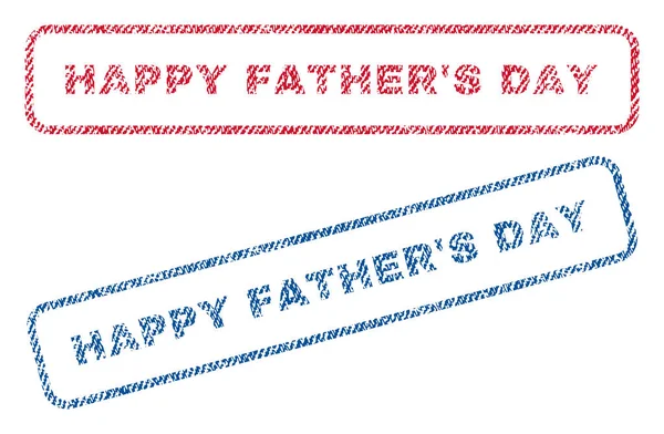 Happy FatherS Day Timbres textiles — Image vectorielle