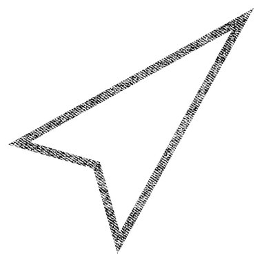 İşaretçiyi doğru yukarı kumaş dokulu simgesi