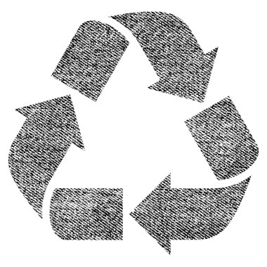 Geri dönüşüm kumaş dokulu simgesi