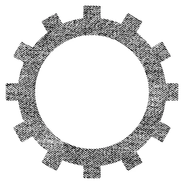 Gear tessuto strutturato icona — Vettoriale Stock