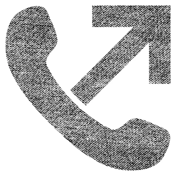 Icono texturizado de tela de llamada saliente — Archivo Imágenes Vectoriales