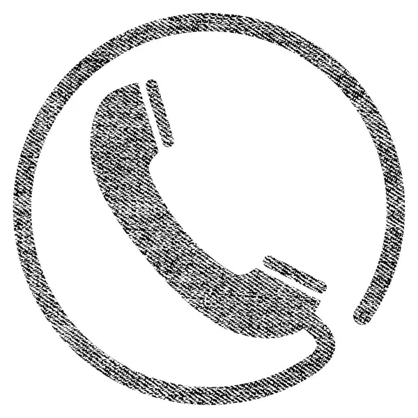 Phone Fabric Textured Icon — Stock Vector