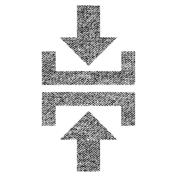Teksturowanej tkanina pionowy kierunek naciśnij ikonę — Wektor stockowy