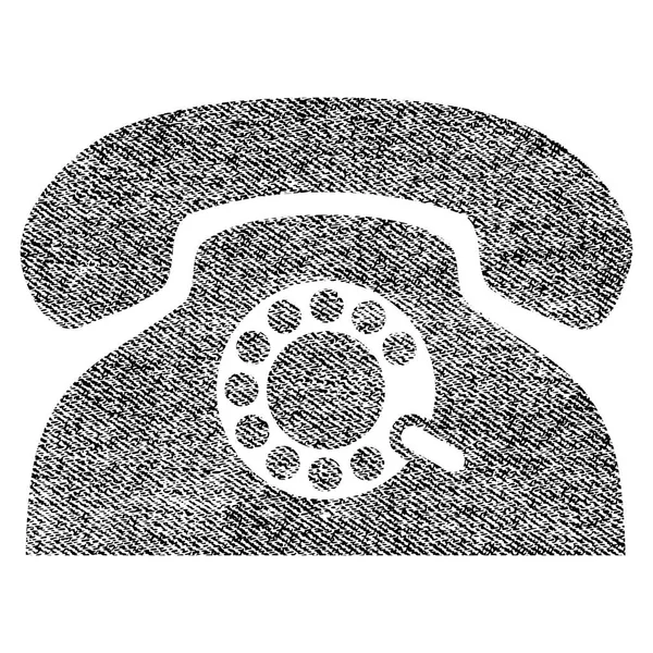 Ikona teksturowanej tkanina telefonu puls — Wektor stockowy