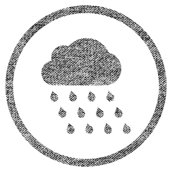 Tecido de nuvem de chuva texturizado ícone — Vetor de Stock
