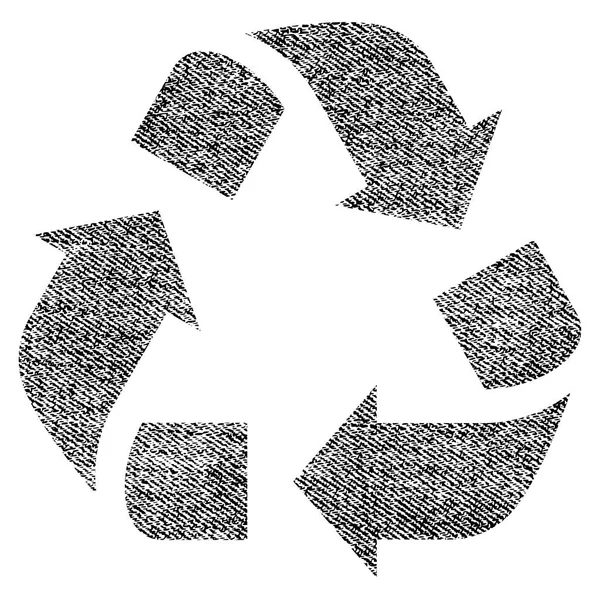 Icono texturizado de tela de reciclaje — Archivo Imágenes Vectoriales