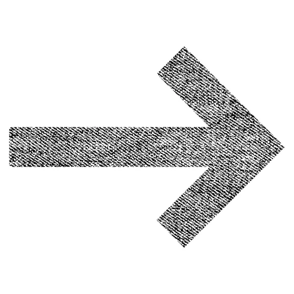 Pijl-rechts stof geweven pictogram — Stockvector
