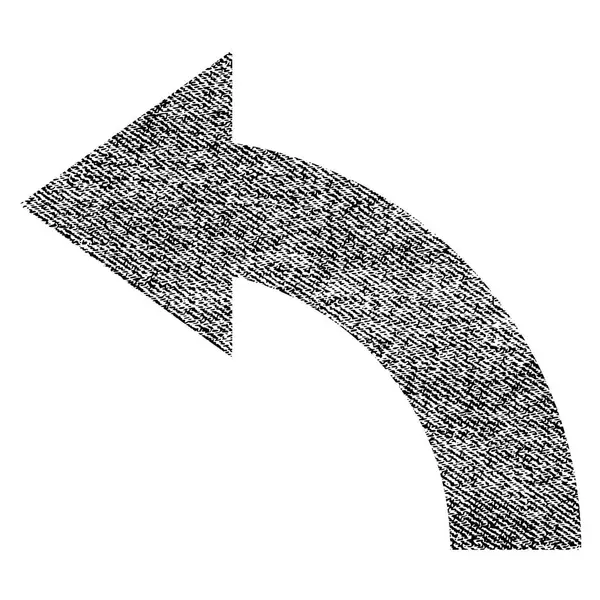 Icône texturée de tissu de rotation gauche — Image vectorielle