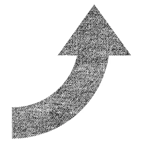 Das texturierte Symbol aus Stoff hochdrehen — Stockvektor