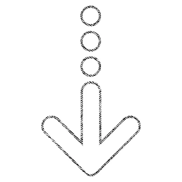 Verzenden naar beneden stof geweven pictogram — Stockvector