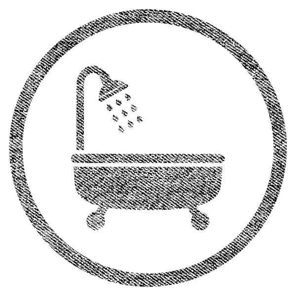 Shower Bath Fabric Textured Icon — Stock Vector