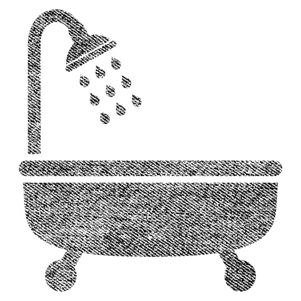 Shower Bath Fabric Textured Icon — Stock Vector