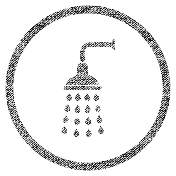 Tecido de chuveiro texturizado ícone —  Vetores de Stock
