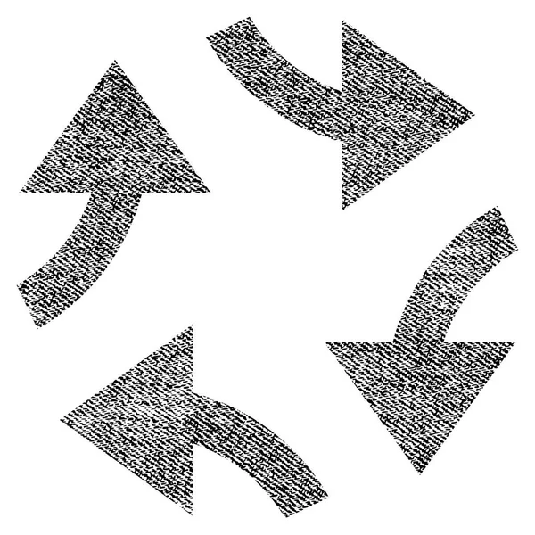Swirl Setas tecido texturizado ícone — Vetor de Stock