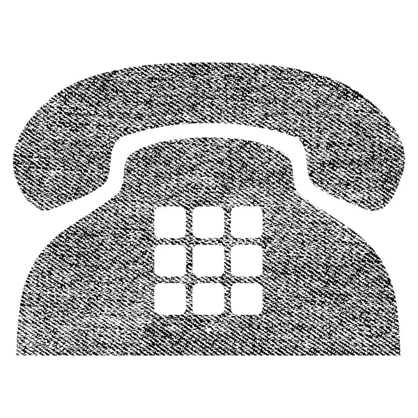Ton Telefon Stoff texturierte Symbol — Stockvektor