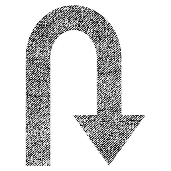 Gire hacia atrás Tela icono texturizado — Archivo Imágenes Vectoriales