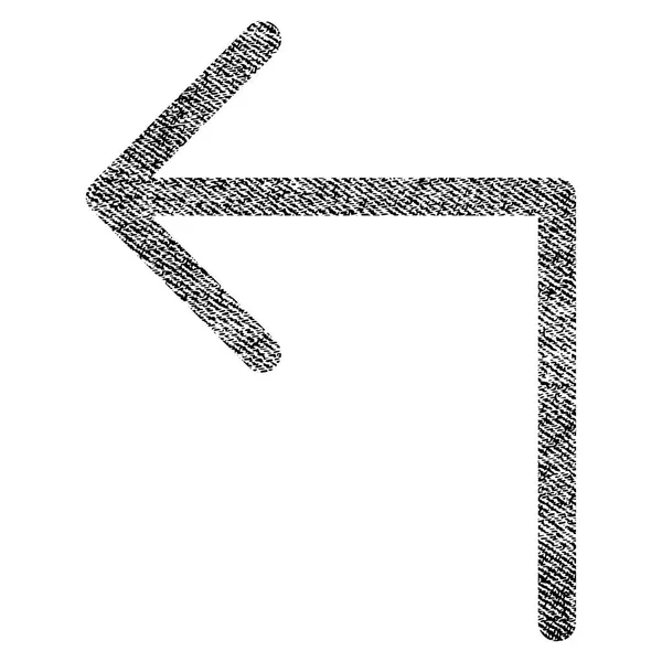 Skręć w lewo tkaniny teksturowane ikona — Wektor stockowy