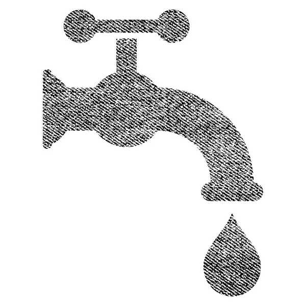 Water Tap Fabric Textured Icon — Stock Vector