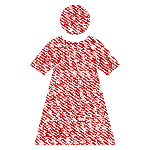 Woman Fabric Textured Icon — Stock Vector