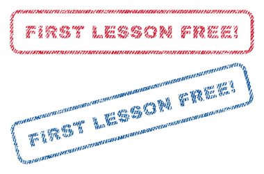 İlk ders ücretsiz ünlem Tekstil pullar