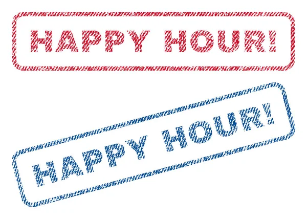 Happy Hour Exclamation Timbres textiles — Image vectorielle