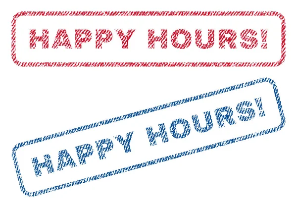 Happy Hours Exclamation Timbres textiles — Image vectorielle