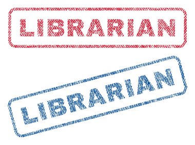 Kütüphaneci Tekstil pullar