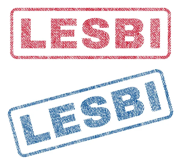 Lesbi Textile Stamps — Stock Vector