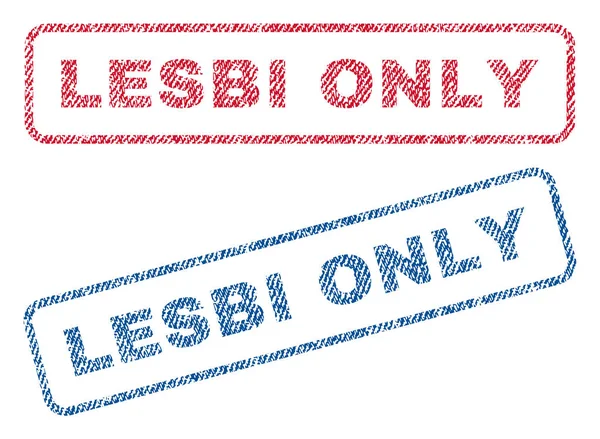 Lesbi Only Textile Stamps — Stock Vector