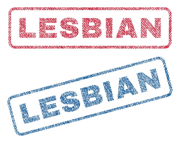 Lesbian Textile Stamps — Stock Vector