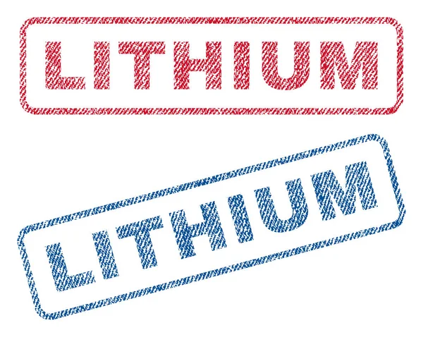 Lithium textiel stempels — Stockvector