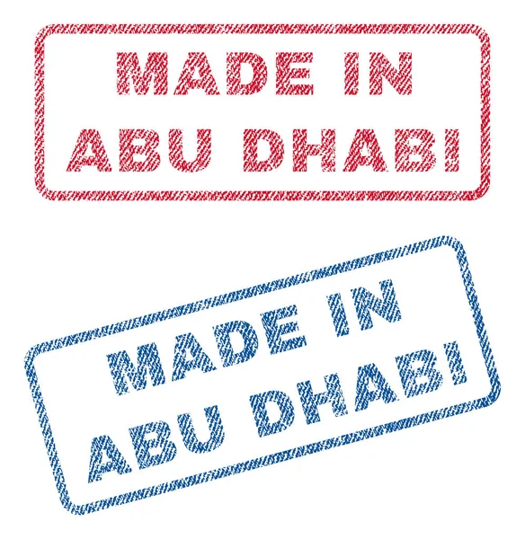 Зроблено в Абу-Дабі текстильні талони — стоковий вектор