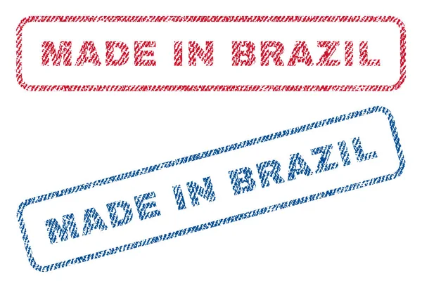 Hergestellt in brasilianischen Textilstempeln — Stockvektor