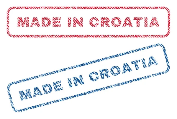 Στην Κροατία κλωστοϋφαντουργικών γραμματόσημα — Διανυσματικό Αρχείο