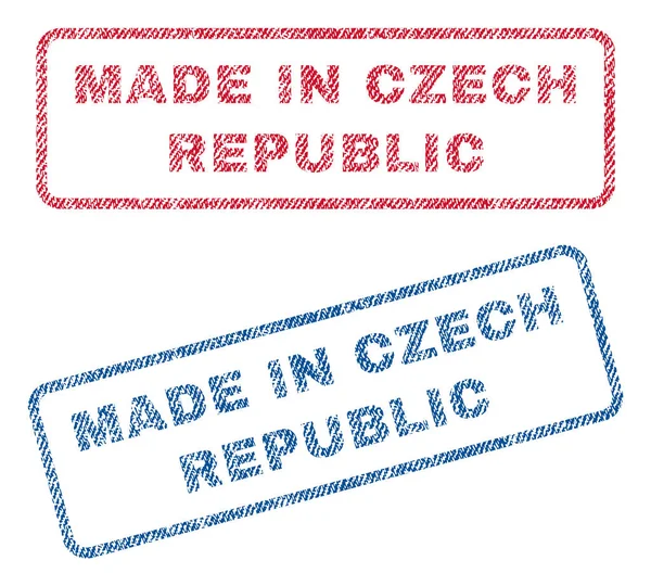 Στην Τσεχική Δημοκρατία κλωστοϋφαντουργικών γραμματόσημα — Διανυσματικό Αρχείο